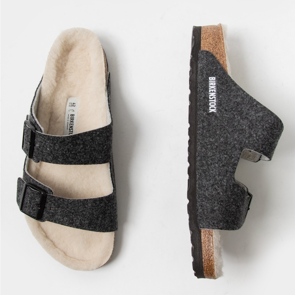GUC BIRKENSTOCK ARIZONA RIVET SHERPA SANDALS